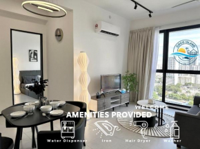 Georgetown Modern Stylish Urban 3BR, InfinityPool with Seaview, 3 Queen bed